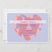 Invitación de Boda Triangle Heart