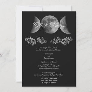 Invitación de boda Triple Luna