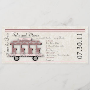 Invitación de boda Trolley