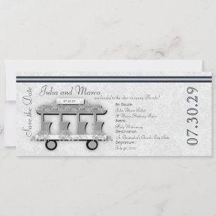 Invitación de boda Trolley