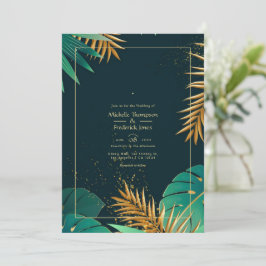 Invitación de boda tropical