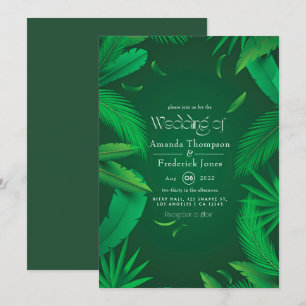 Invitación de boda tropical