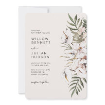Invitación de boda tropical boho