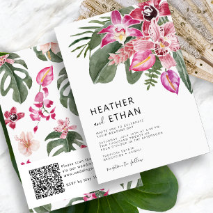 Invitación de Boda Tropical Colorida