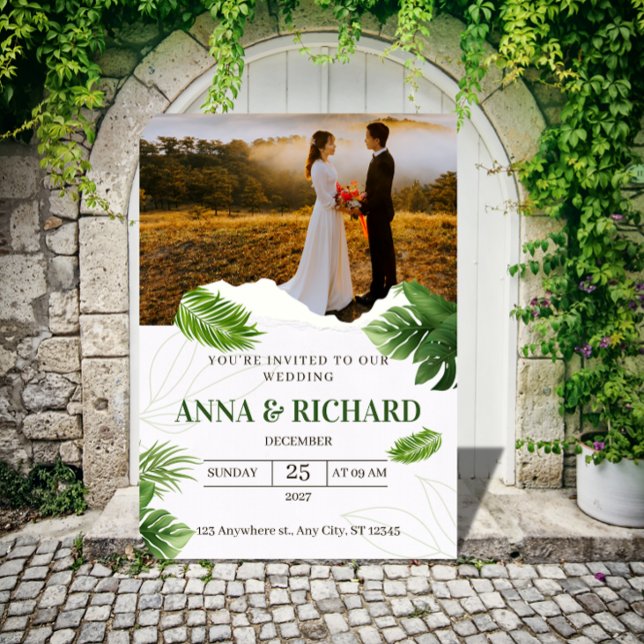 Invitación de Boda Tropical Romántica (Subido por el creador)