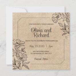 Invitación de boda única
