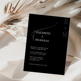 invitación de boda única de plantilla en blanco y 