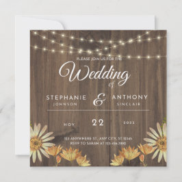 Invitación De Boda Única Guardar La Fecha