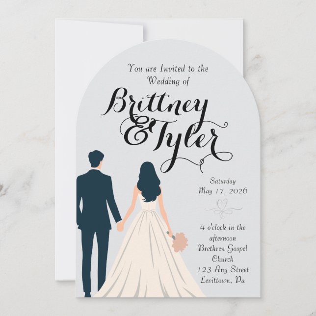 Invitación de boda Until Forever-Brittney (Anverso)