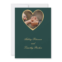 invitación de boda verde