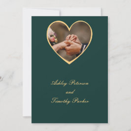 invitación de boda verde