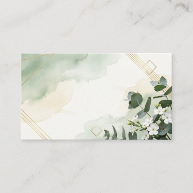 Invitación de Boda Verde Sage Moderna | Minimalist (Anverso)