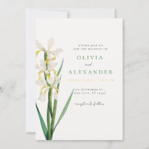 Invitación de boda verde salvia