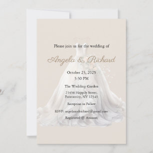 Invitación de Boda, Vestido de Boda