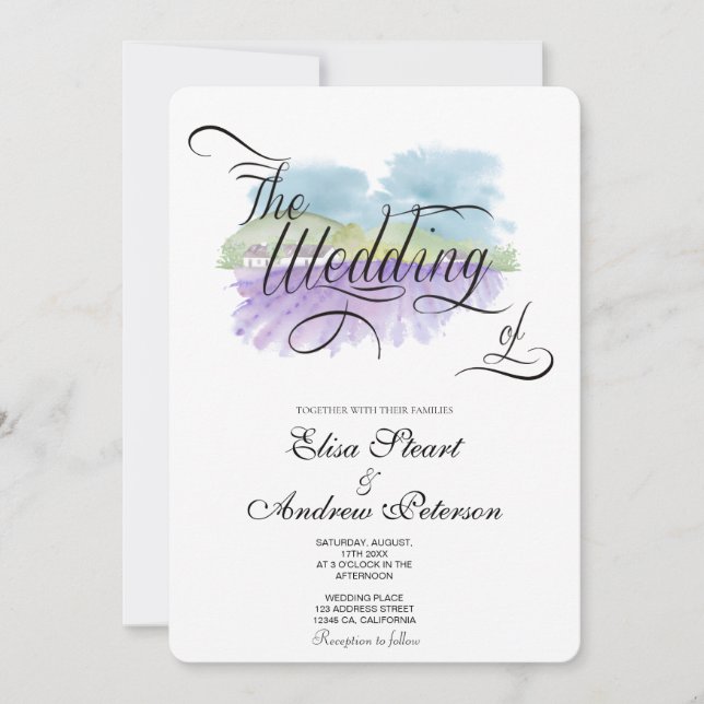 Invitación de boda viñedo toscano (Anverso)