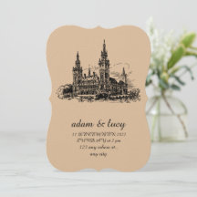 invitación de boda vintage
