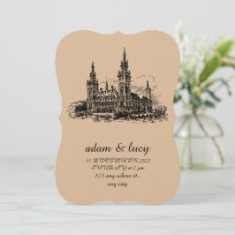 invitación de boda vintage