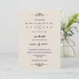 Invitación de Boda Vintage