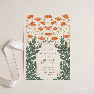 Invitación de boda vintage Art Nouveau