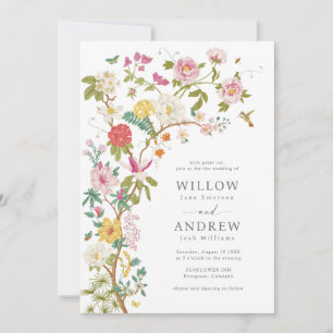 Invitación de Boda Vintage Botánica