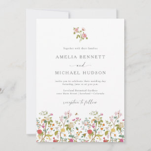 Invitación de Boda Vintage Colorida