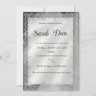Invitación de boda vintage elegante 