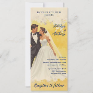 Invitación de boda vintage estilo Belle éPoque