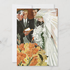 Invitación de Boda Vintage para Novia y Novio Cere