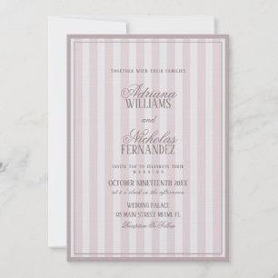 Invitación de boda vintage polvorienta rosa Old Mo