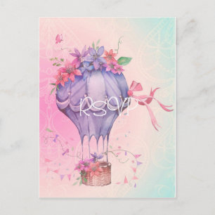 Invitación de Boda Vintage Retro con Foto y RSVP