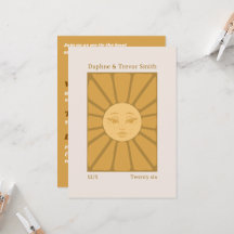 Invitación de boda Vintage Sun