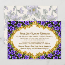 Invitación de boda Violeta de Nueva Jersey