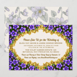 Invitación de boda Violeta de Nueva Jersey