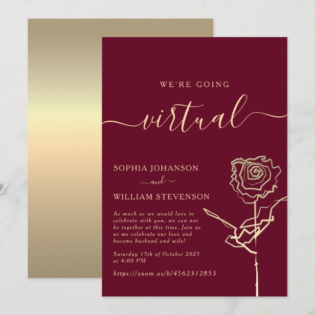 Invitación de Boda Virtual (Anverso / Reverso)