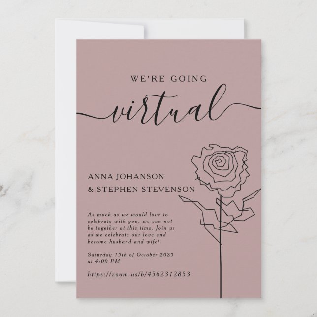 Invitación de Boda Virtual (Anverso)