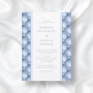 Invitación de Boda Virtual de Diamante Acolchado A