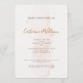 Invitación de boda virtual Minimal Blushing Peach