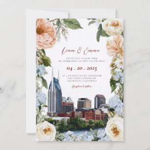Invitación de boda Watercolor Nashville Tennessee