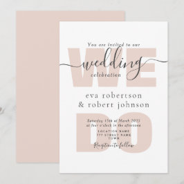 Invitación de Boda WE DO Rosa Rubor