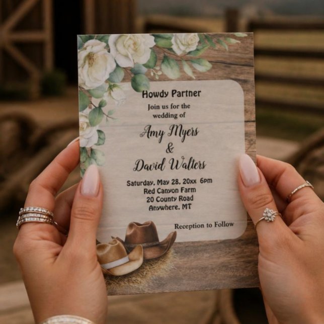 Invitación de boda western Country Cowboy (Subido por el creador)