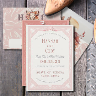 Invitación de Boda Western Desert Flowers