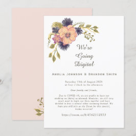 Invitación de boda Zoom Rosa Rubor