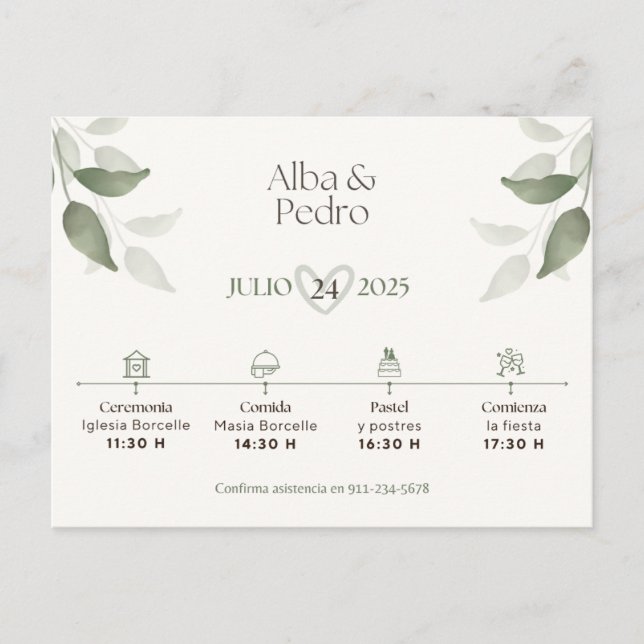 Invitación de Bodas (Anverso)