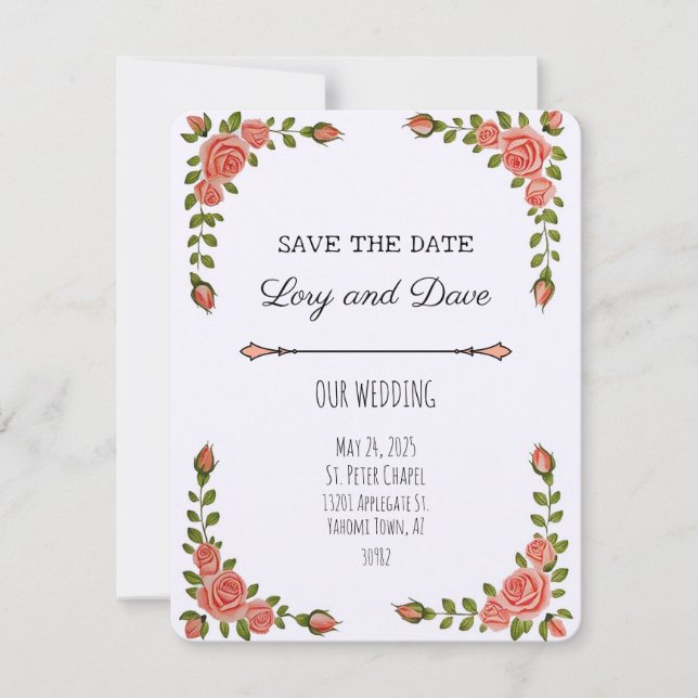 " INVITACIÓN DE BODAS " (Anverso)
