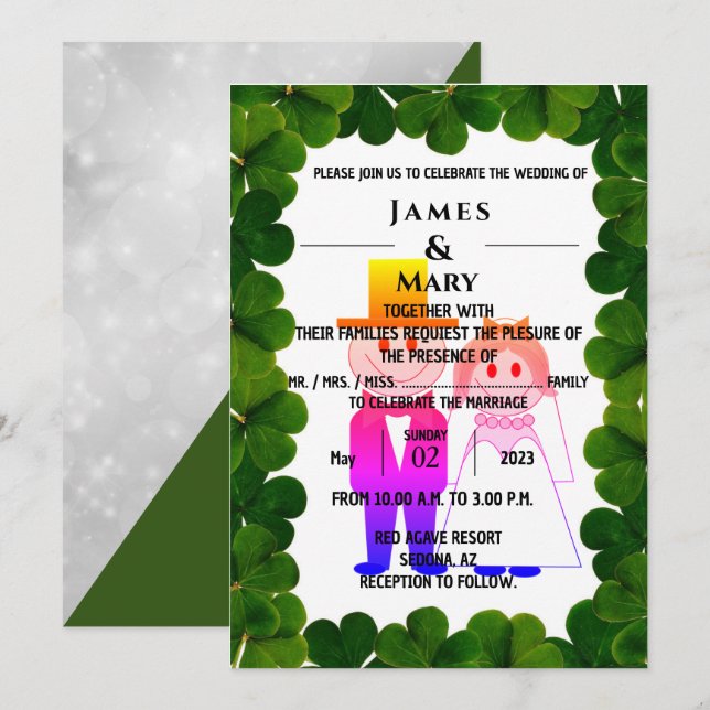 INVITACIÓN DE BODAS (Anverso / Reverso)