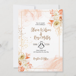 Invitación de bodas 5x7 en