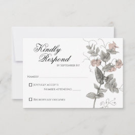 Invitación de bodas botánicas románticas vintage r