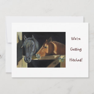 INVITACIÓN DE BODAS: CABALLOS, Western: PASTEL