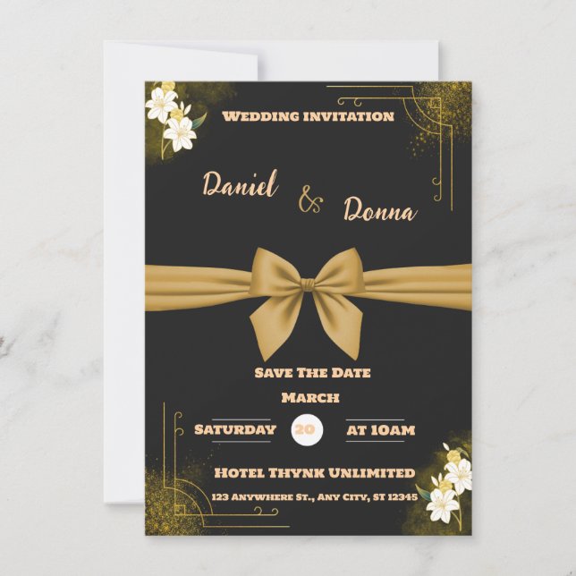 INVITACIÓN DE BODAS CLÁSICA (Anverso)