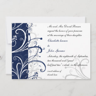 invitación de bodas con estilo de marina